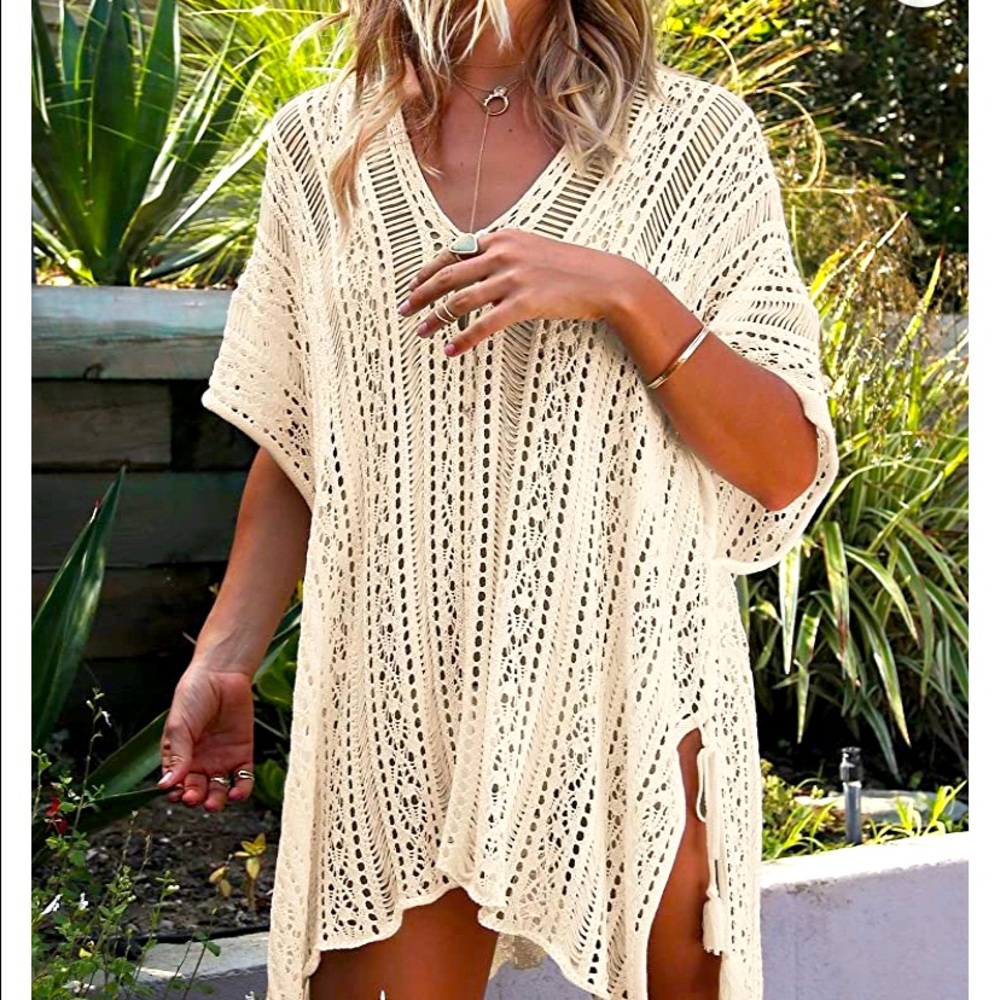🔥Hot cream beach 🏖 coverup 🔥